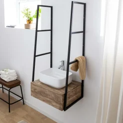 Meuble Sous Vasque<Made in Meubles Meuble sous vasque suspendu 1 vasque Amal