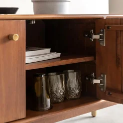 Meuble Tv<Made in Meubles Meuble TV 2 portes en bois d'acacia Emiel