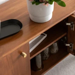 Meuble Tv<Made in Meubles Meuble TV 2 portes en bois d'acacia Emiel