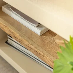 Meuble Tv<Made in Meubles Meuble TV 2 portes et 1 étagère en bois effet béton et bois recyclé Dalva