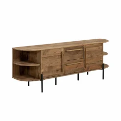 Meuble Tv<Made in Meubles Meuble TV arrondi en bois recyclé Blaise