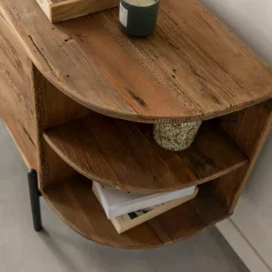 Meuble Tv<Made in Meubles Meuble TV arrondi en bois recyclé Blaise