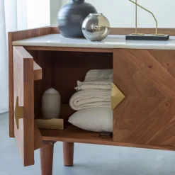 Meuble Tv<Made in Meubles Meuble TV en bois d'acacia Naxos