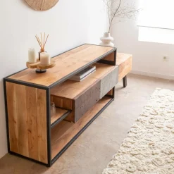 Meuble Tv<Made in Meubles Meuble TV en bois d'acacia Ernest