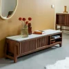 Meuble Tv<Made in Meubles Meuble TV en bois d'acacia et terrazzo Kaelis