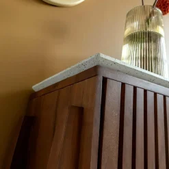 Meuble Tv<Made in Meubles Meuble TV en bois d'acacia et terrazzo Kaelis