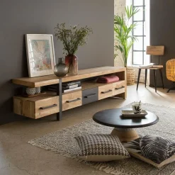 Meuble Tv<Made in Meubles Meuble TV en bois d'acacia Praia