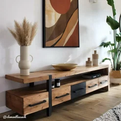 Meuble Tv<Made in Meubles Meuble TV en bois d'acacia Praia