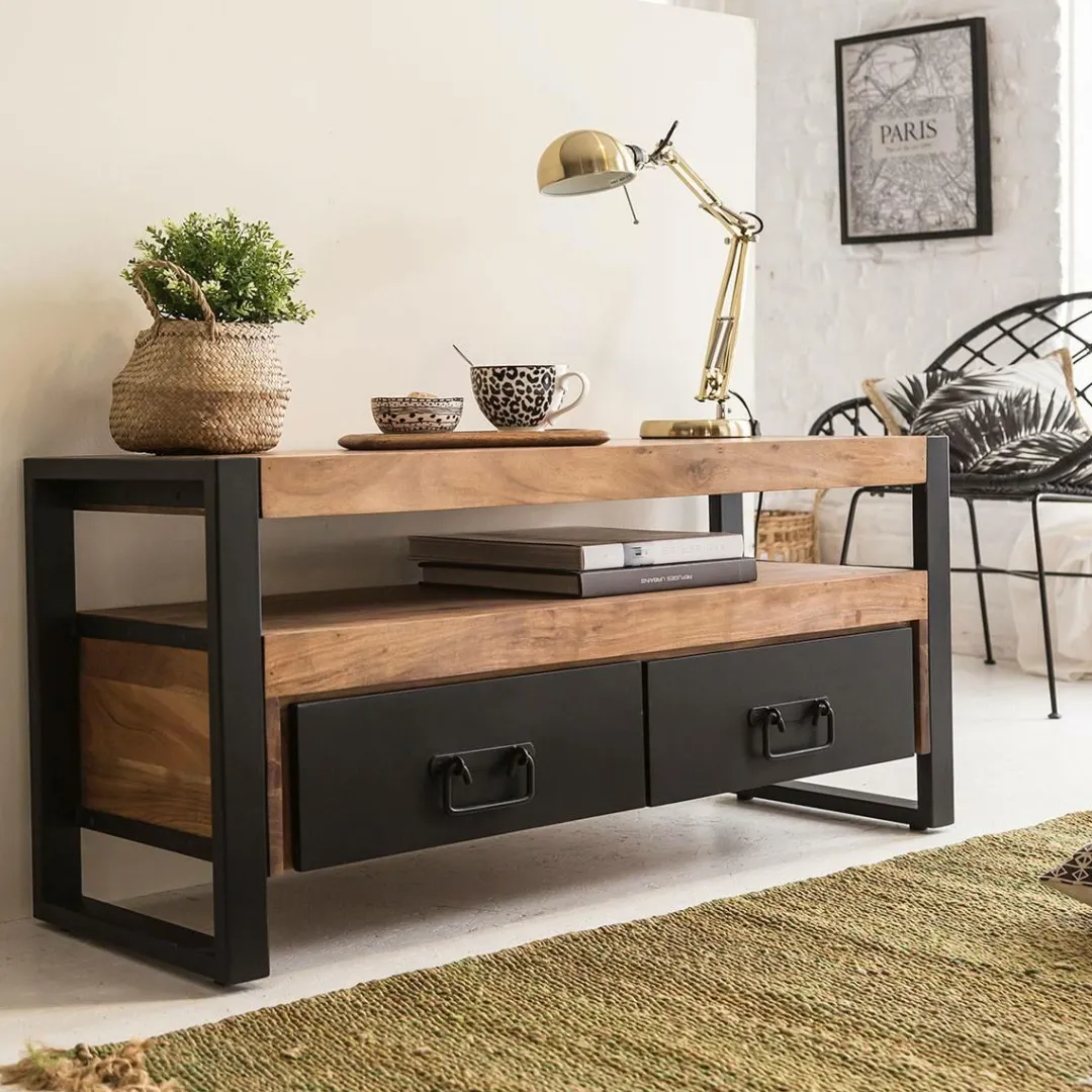 Meuble Tv<Made in Meubles Meuble TV en bois d'acacia 112 cm Havana