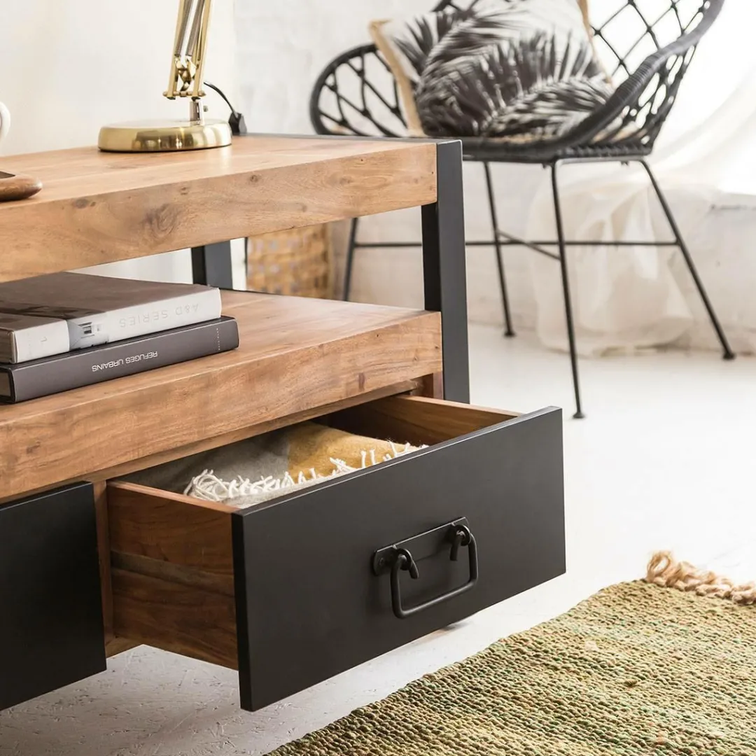 Meuble Tv<Made in Meubles Meuble TV en bois d'acacia 112 cm Havana