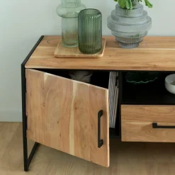 Meuble Tv<Made in Meubles Meuble TV en bois d'acacia et métal Bosco