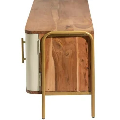 Meuble Tv<Made in Meubles Meuble TV en bois d'acacia et métal Andrès