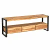 Meuble Tv<Made in Meubles Meuble TV en bois d'acacia 3 tiroirs Tree