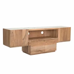 Meuble Tv<Made in Meubles Meuble TV en bois d'acacia et marbre Tara