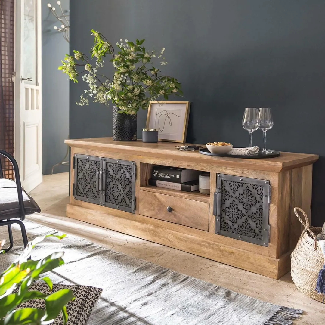 Meuble Tv<Made in Meubles Meuble TV en bois de manguier Sahara