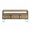 Meuble Tv<Made in Meubles Meuble TV en bois de manguier 3 tiroirs Wood