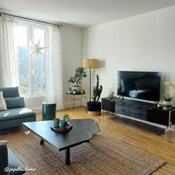 Meuble Tv<Made in Meubles Meuble TV en bois de manguier et métal doré Ange