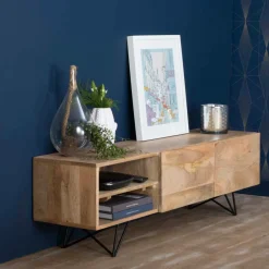 Meuble Tv<Made in Meubles Meuble TV en bois de manguier Carole