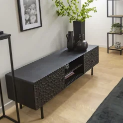 Meuble Tv<Made in Meubles Meuble TV en bois de manguier et métal Liv