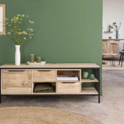 Meuble Tv<Made in Meubles Meuble TV en bois de manguier et métal Héloïse