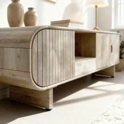 Meuble Tv<Made in Meubles Meuble TV en bois de manguier clair Yoni