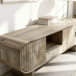 Meuble Tv<Made in Meubles Meuble TV en bois de manguier clair Yoni