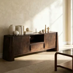 Meuble Tv<Made in Meubles Meuble TV en bois de manguier foncé Liriel