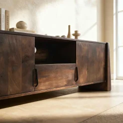 Meuble Tv<Made in Meubles Meuble TV en bois de manguier foncé Liriel