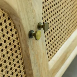 Meuble Tv<Made in Meubles Meuble TV en bois de manguier et cannage Edana