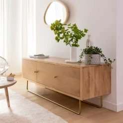 Meuble Tv<Made in Meubles Meuble TV en bois de manguier et métal Zack