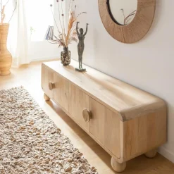 Meuble Tv<Made in Meubles Meuble TV en bois de manguier Horta