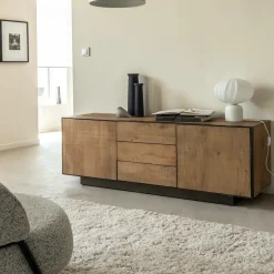 Meuble Tv<Made in Meubles Meuble TV en bois de manguier et métal Isil