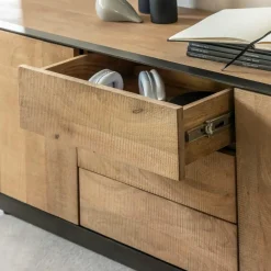 Meuble Tv<Made in Meubles Meuble TV en bois de manguier et métal Isil