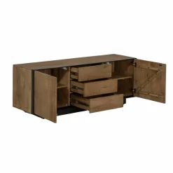 Meuble Tv<Made in Meubles Meuble TV en bois de manguier et métal Isil