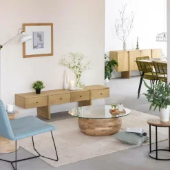 Meuble Tv<Made in Meubles Meuble TV en bois de manguier 4 tiroirs Amara