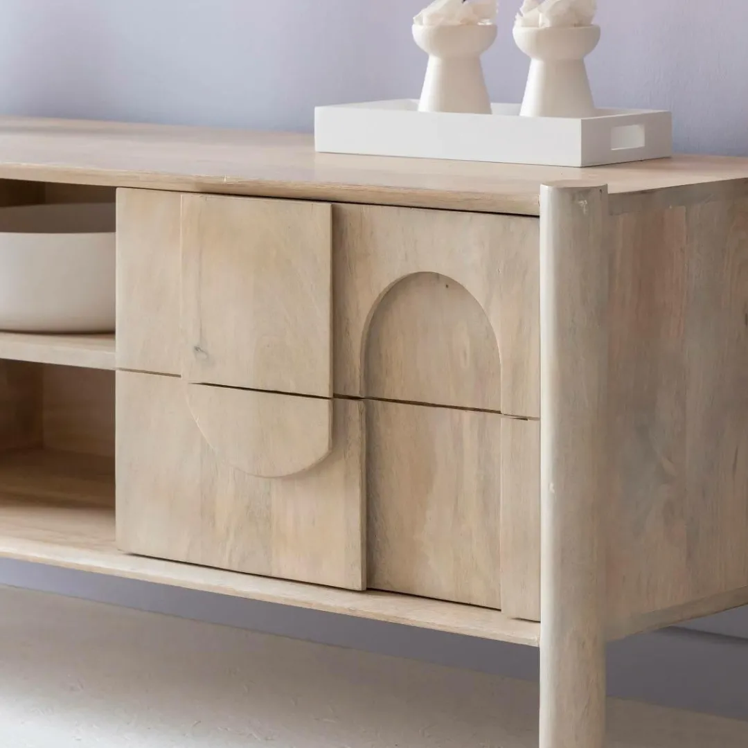 Meuble Tv<Made in Meubles Meuble TV en bois de manguier Tysia