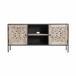 Meuble Tv<Made in Meubles Meuble TV en bois de manguier blanchi Lila