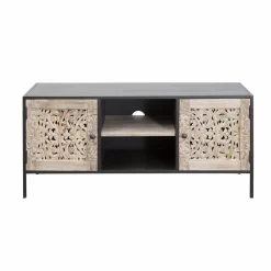 Meuble Tv<Made in Meubles Meuble TV en bois de manguier blanchi Lila