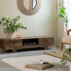 Meuble Tv<Made in Meubles Meuble TV en bois de manguier foncé Daelan