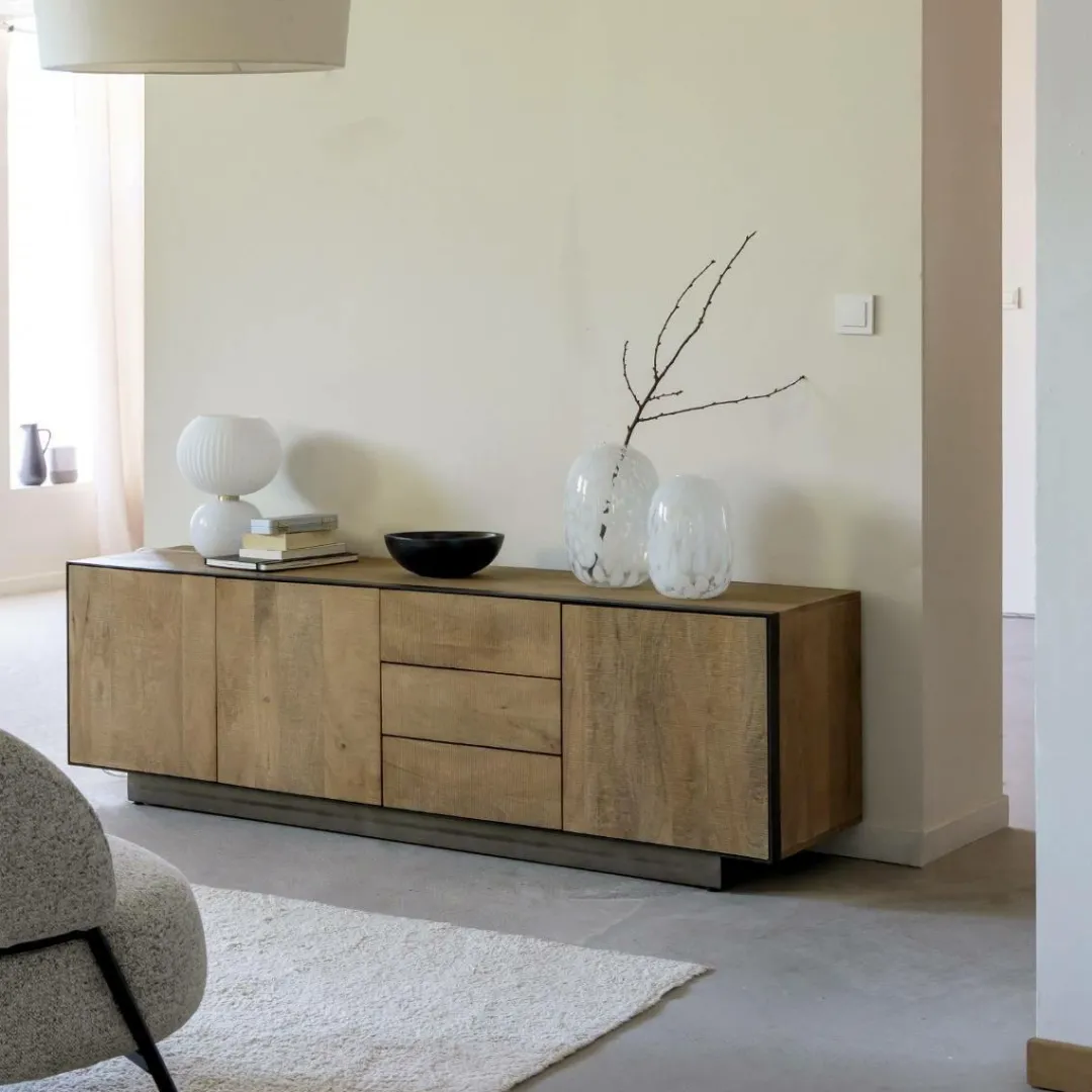 Meuble Tv<Made in Meubles Meuble TV en bois de manguier et métal Isil