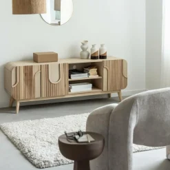 Meuble Tv<Made in Meubles Meuble TV en bois de paulownia Nilo