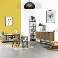 Meuble Tv<Made in Meubles Meuble TV en bois effet patiné Clémentine