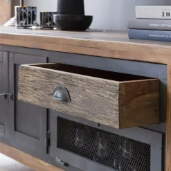 Meuble Tv<Made in Meubles Meuble TV en bois recyclé et métal Hector