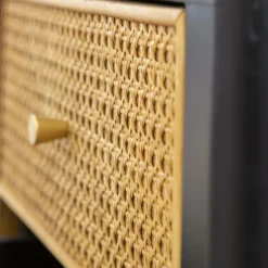 Meuble Tv<Made in Meubles Meuble TV en cannage et métal Volterra