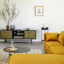 Meuble Tv<Made in Meubles Meuble TV en laiton et métal Janelle