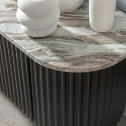 Meuble Tv<Made in Meubles Meuble TV en métal et marbre Alfred