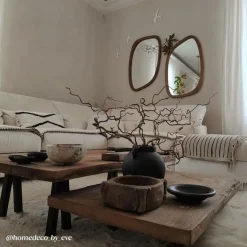 Miroir|Décoration<Made in Meubles Miroir abstrait en bois de manguier foncé Marley