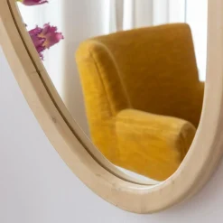 Miroir|Décoration<Made in Meubles Miroir abstrait en bois de manguier clair Marley