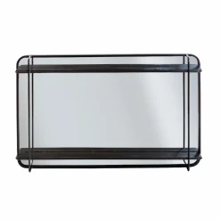 Miroir|Décoration<Made in Meubles Miroir avec étagère en bois et métal Jill