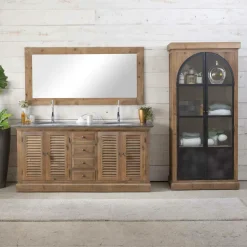 Miroir|Décoration<Made in Meubles Miroir en bois recyclé 165 cm Garance